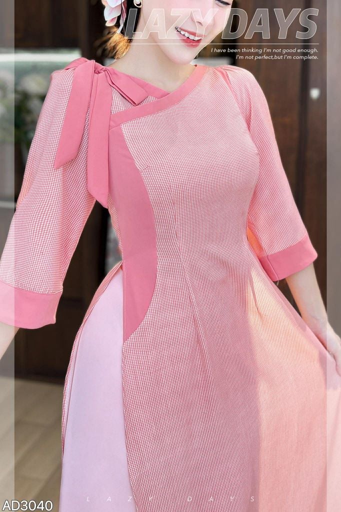 Áo Dài Én Nhỏ Kèm Phụ Kiện AD9002.3040 (áo lẻ)