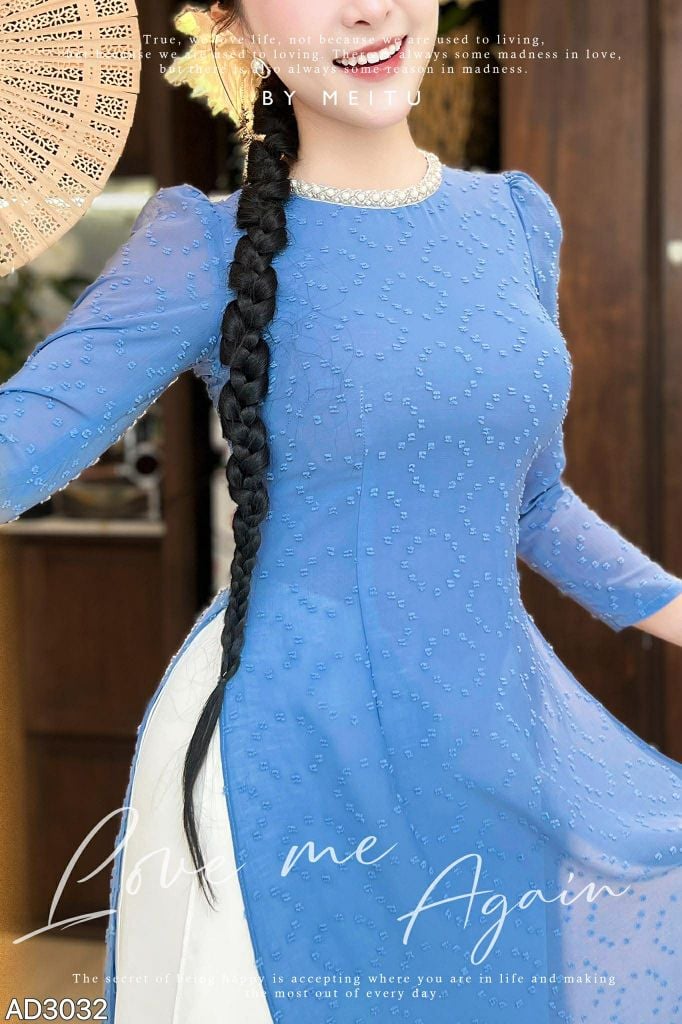 Áo Dài 4 Tà Châu Báu AD3032 (áo lẻ)