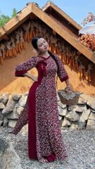 Áo Dài Én Nhỏ Kèm Phụ Kiện AD9002.3040 (áo lẻ)