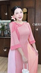 Áo Dài Én Nhỏ Kèm Phụ Kiện AD9002.3040 (áo lẻ)