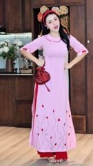 Áo Dài Đàn Bọ Cánh Cam AD9001.3041 (áo lẻ)