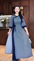 Áo Dài Én Nhỏ Kèm Phụ Kiện AD9002.3040 (áo lẻ)