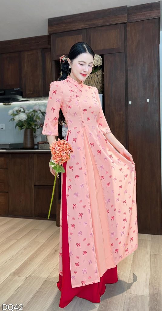 Áo Dài Hòa Bình AD3044 (Áo lẻ)
