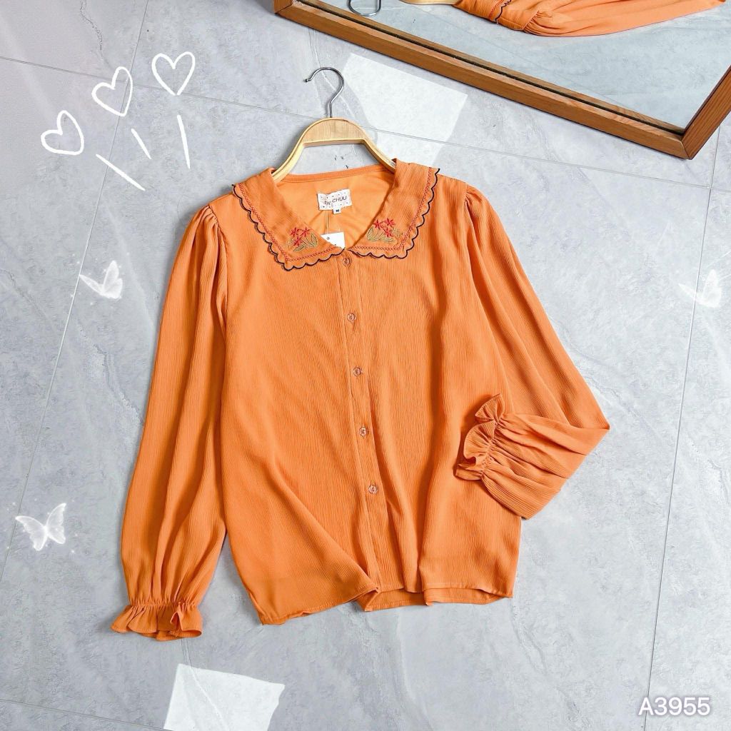 Áo Sơ Mi Hoa Ban Đỏ AT9001.3955