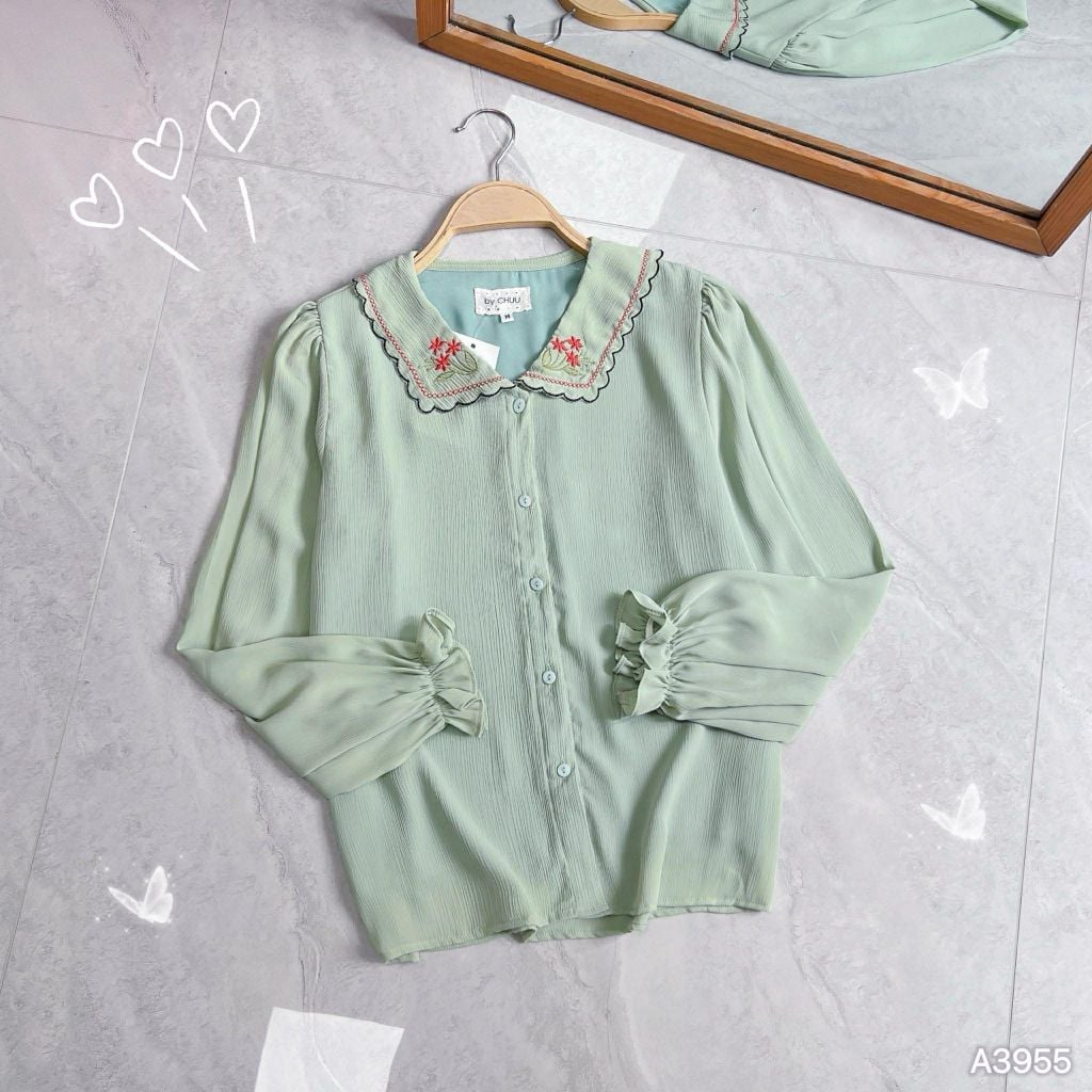 Áo Sơ Mi Hoa Ban Đỏ AT9001.3955