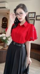 Áo Sơ Mi Tay Bí Đính Nơ A9240 (Áo lẻ)