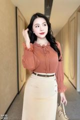 Áo Sơ Mi Hồng Tuyết Kèm Phụ Kiện A2936 (Áo lẻ)