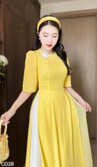 Áo Dài 4 Tà Thêu Tuyết Sứ Kèm Phụ Kiện AD3048 (Áo lẻ)