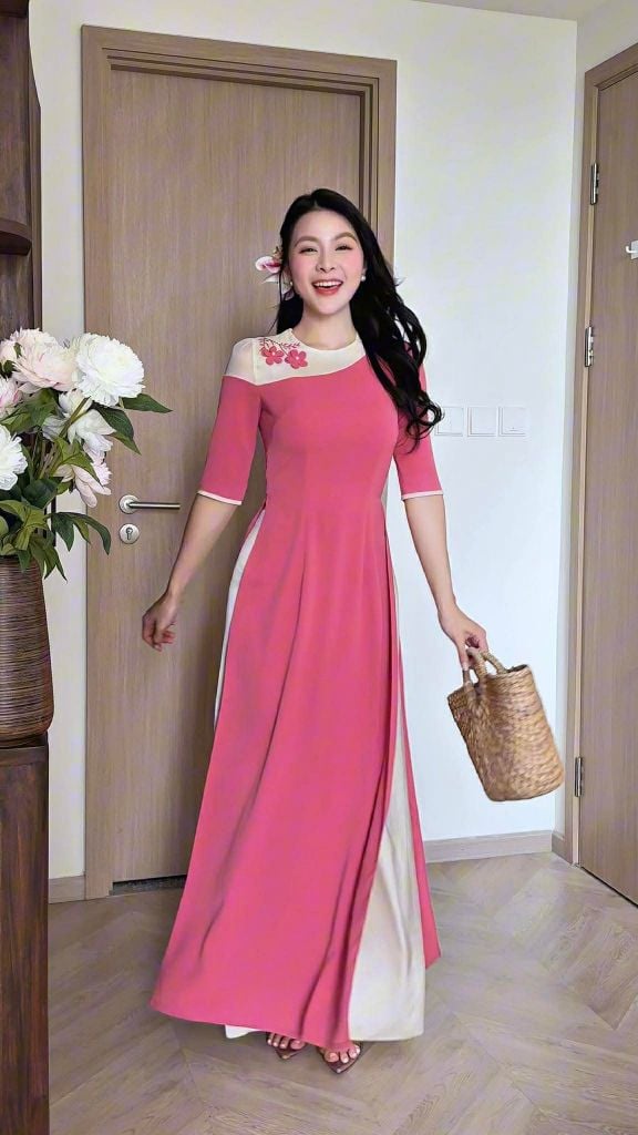 Áo Dài Nắng Mơ AD3049 (Áo lẻ)