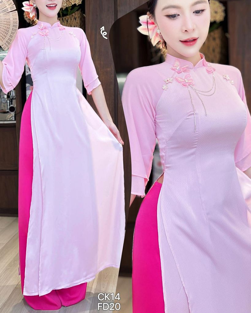 Áo Dài 4T Kén Bướm AD3038 (Áo lẻ)