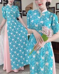 Áo Dài Thiên Nga AD3054 (Áo lẻ)
