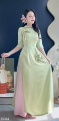 Áo Dài 5 Bông Hoa Nhỏ AD3069 (Áo lẻ)