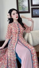 Áo Dài 4 Tà Mộng Cánh Hoa 132cm AD2700 (Áo lẻ)