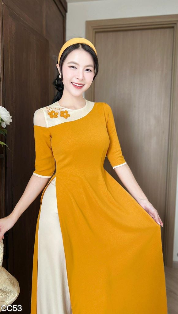 Áo Dài Nắng Mơ AD3049 (Áo lẻ)