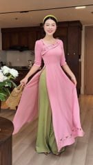 Áo Dài Nơ Mơ Màng AD3051 (Áo lẻ)
