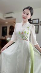 Áo Dài 4 Tà Đồng Hoa AD3053 (Áo lẻ)