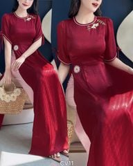 Áo Dài Hoa Hoạ Mi AD2992 (Áo lẻ)