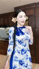 Áo Dài Khăn Quàng Lệch AD2007 (Áo lẻ)