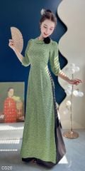 Áo Dài Tuyết Đen Kèm Phụ Kiện AD3078 (Áo lẻ)