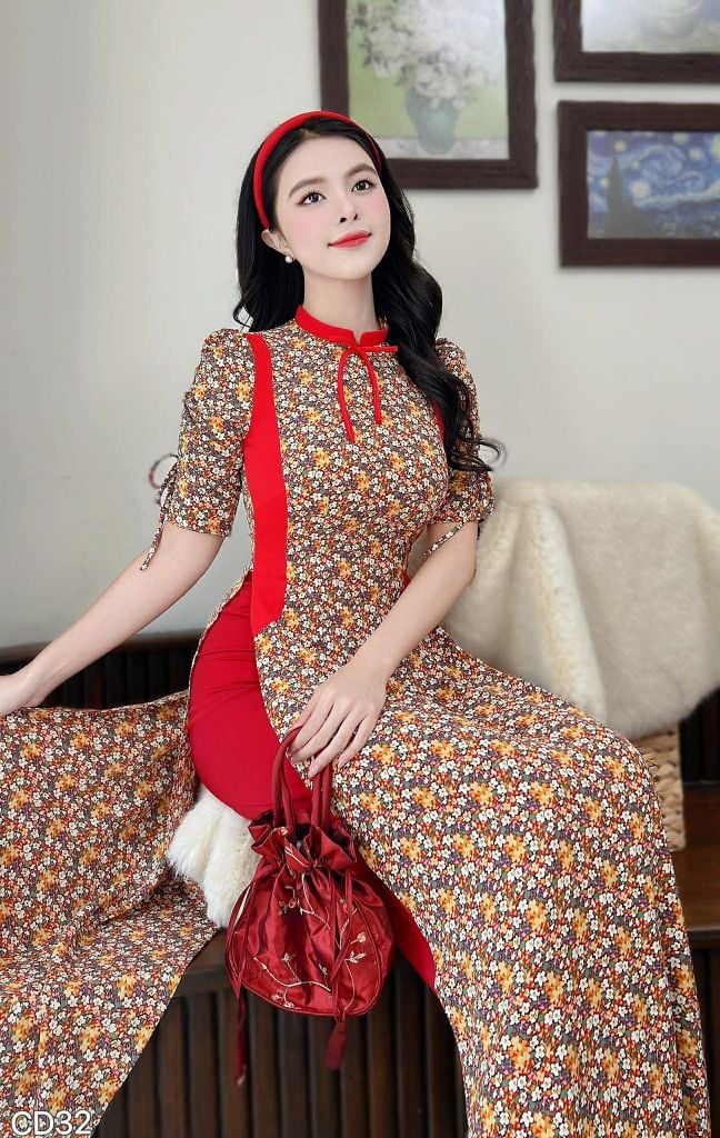 Áo Dài Tay Rút Mận Mận Kèm Phụ Kiện AD2916 (Áo lẻ)
