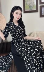 Áo Dài Cánh Én Vàng AD2965 (Áo lẻ)