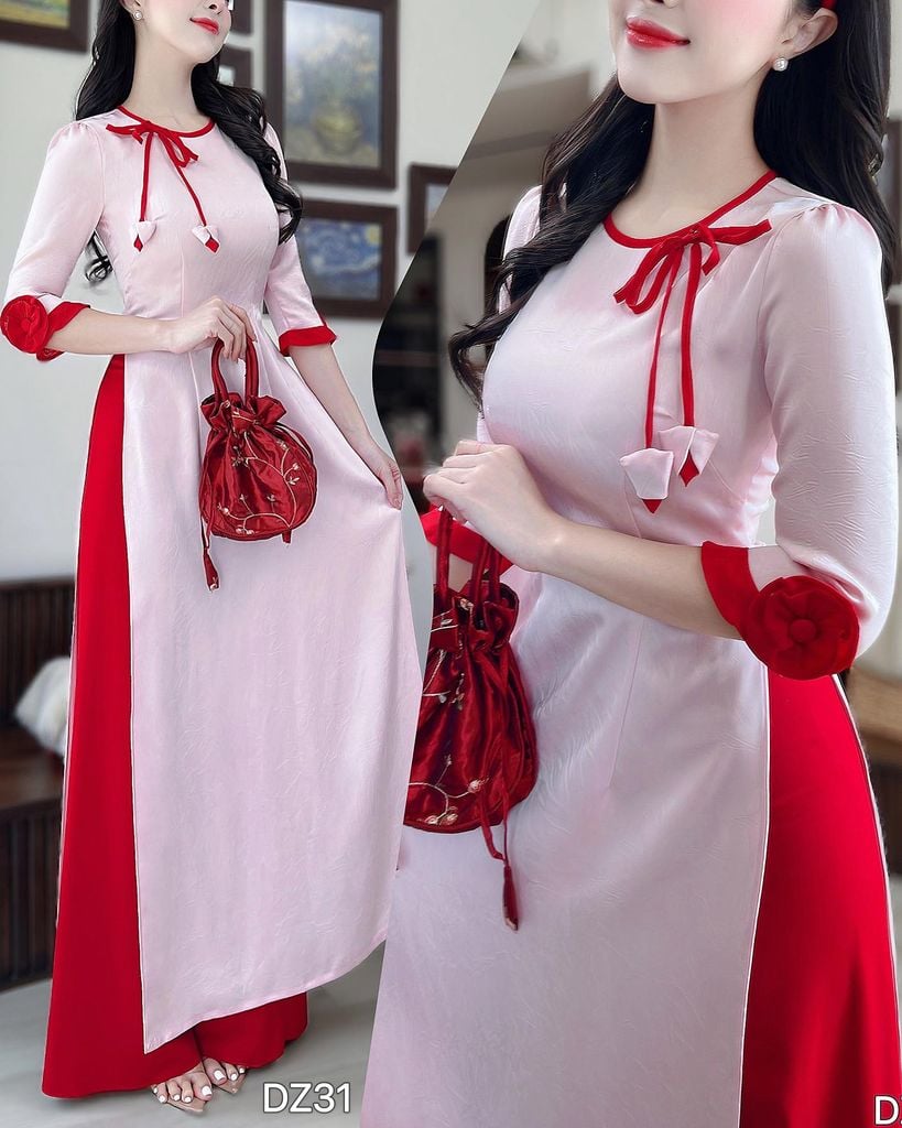 Áo Dài Vườn Địa Đàng Kèm Phụ Kiện AD2010 (Áo lẻ)