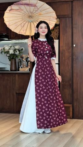 Áo Dài 4 Tà Mộng Điệp AD3065 (Áo lẻ)