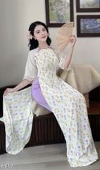 Áo Dài Bon Bon Hoa AD3058 (Áo lẻ)