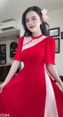 Áo Dài Nút Nghiêng AD3059 (Áo lẻ)