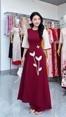 Áo Dài Tulip Hồng Điệp AD3068 (Áo lẻ)