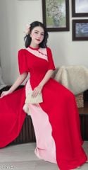 Áo Dài Nút Nghiêng AD3059 (Áo lẻ)