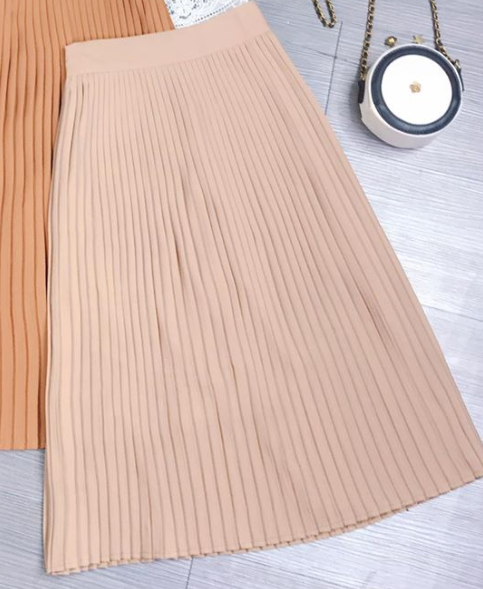 Chân Váy Midi Xếp Li Bé CV5023