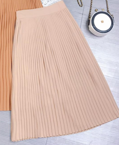 Chân Váy Midi Xếp Li Bé CV5023