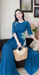 Áo Dài Thêu Hoa Bubu AD3066 (Áo lẻ)