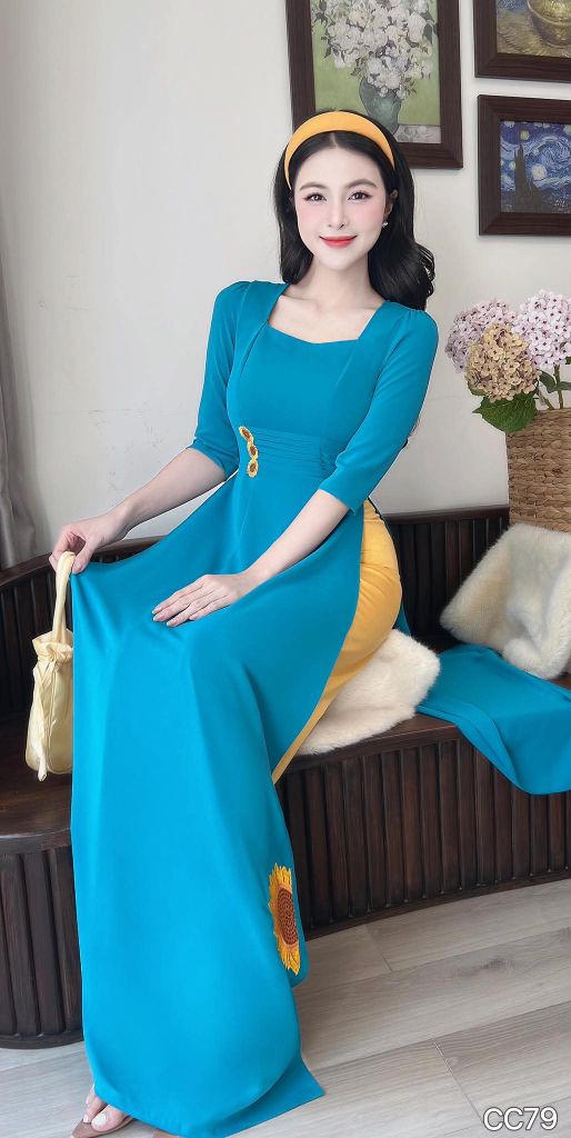 Áo Dài Hướng Dương Mini AD3063 (Áo lẻ)
