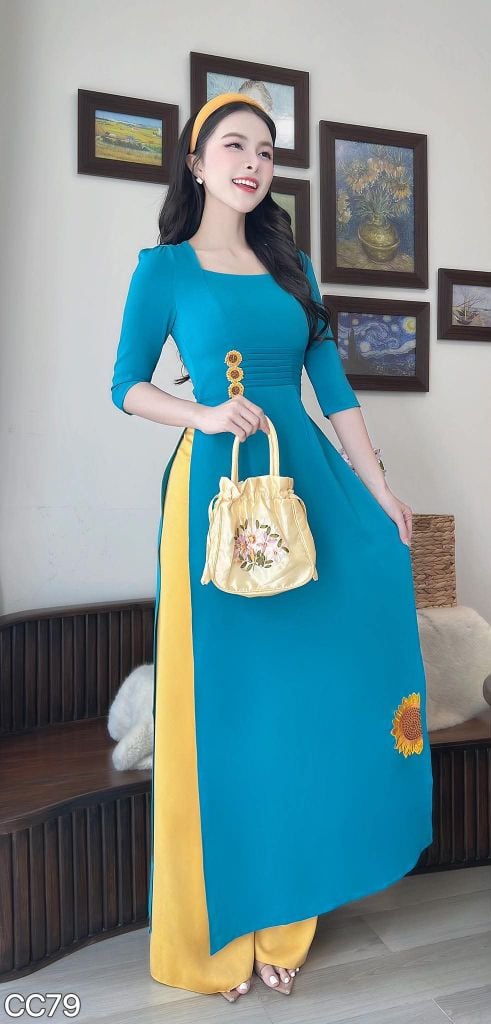 Áo Dài Hướng Dương Mini AD3063 (Áo lẻ)