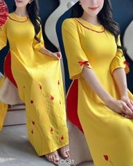 Áo Dài Đàn Bọ Cánh Cam AD3041 (Áo lẻ)