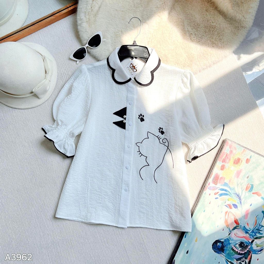 Áo Sơ Mi Kitty Nhí A3962 (Áo lẻ)