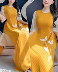 Áo Dài Tulip Hồng Điệp AD3068 (Áo lẻ)