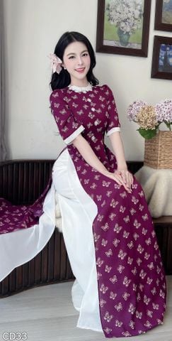 Áo Dài 4 Tà Mộng Điệp AD3065 (Áo lẻ)