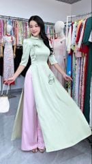 Áo Dài 5 Bông Hoa Nhỏ AD3069 (Áo lẻ)
