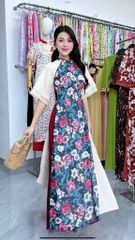 Áo Dài 4 Tà Mai Thanh Nơ Trắng AD9003.1331 (áo lẻ)