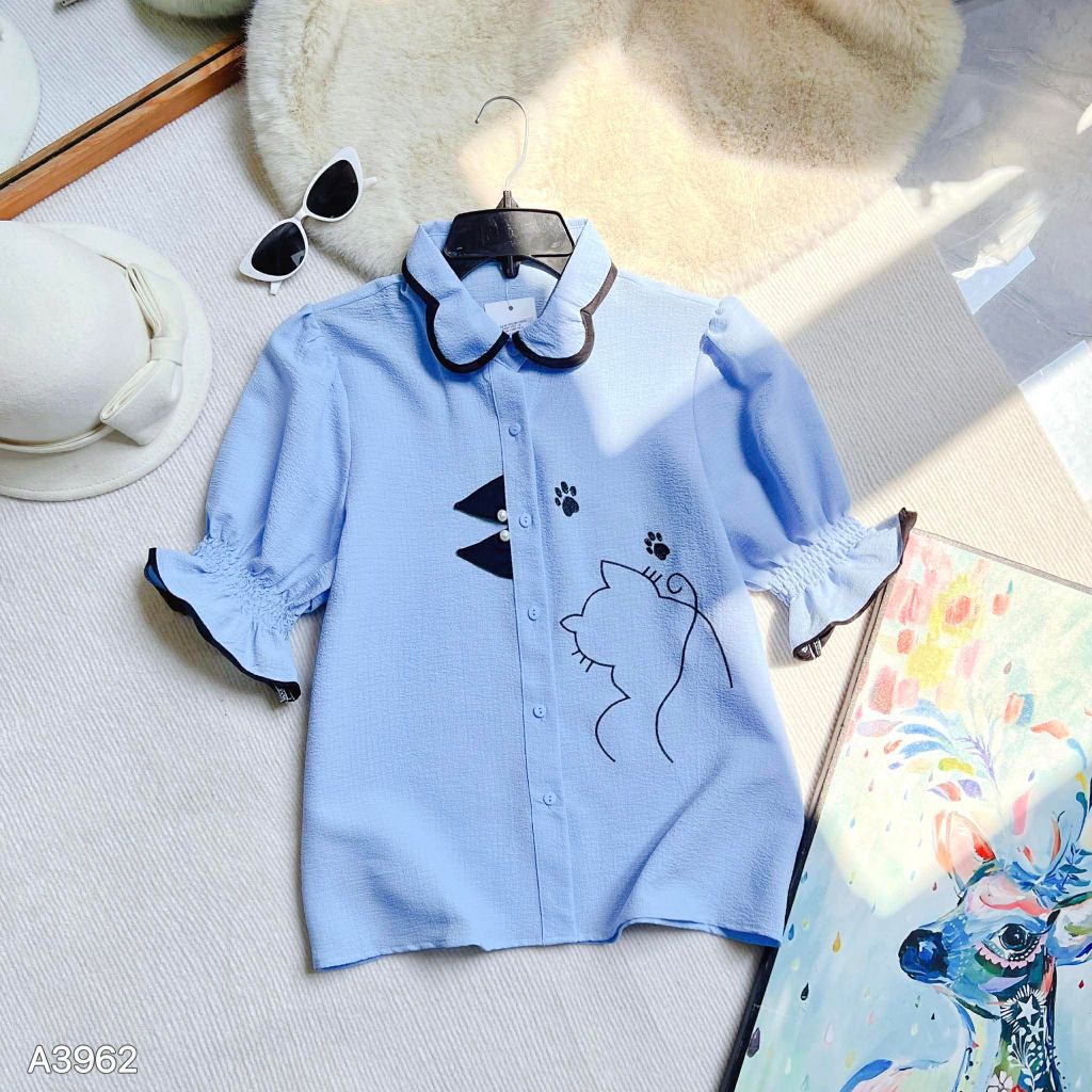 Áo Sơ Mi Kitty Nhí A3962 (Áo lẻ)