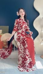 Áo Dài 4 Tà Leng Keng AD3071 (Áo lẻ)