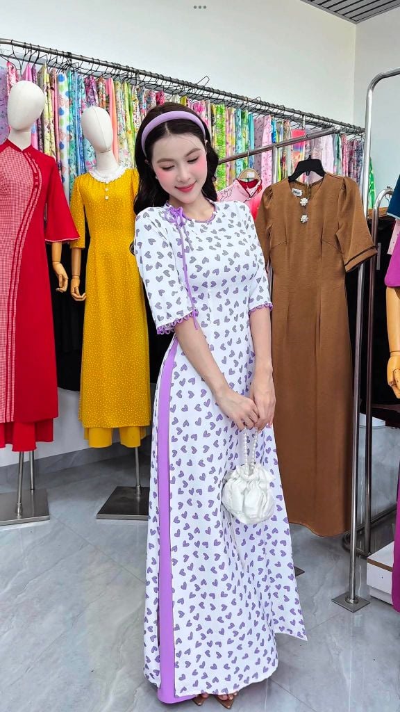 Áo Dài Kẹo Cười AD3084 (Áo lẻ)