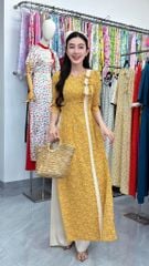 Áo Dài Hoa Nhí Kẹo Mút AD3075 (Áo lẻ)
