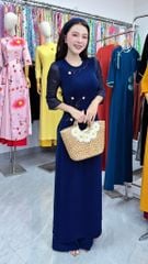 Áo Dài Bloom Tay Loe AD3077 (Áo lẻ)