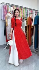 Áo Dài Vườn Địa Đàng Kèm Phụ Kiện AD2010 (Áo lẻ)