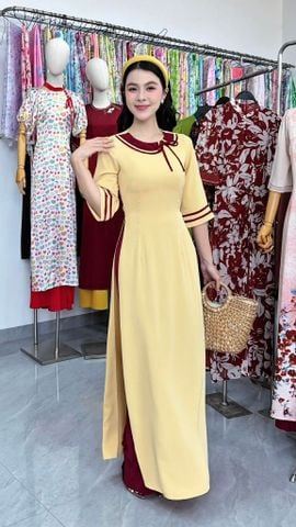 Áo Dài Bé Nơ Nhỏ AD3074 (Áo lẻ)