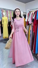 Áo Dài Bloom Tay Loe AD3077 (Áo lẻ)